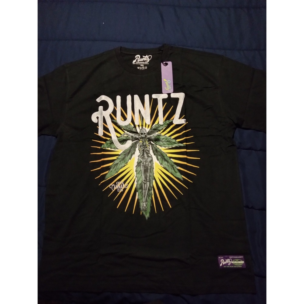 Runtz Men's Short Sleeve T Shirt Size 2XL Death Runtz Black Worldwide